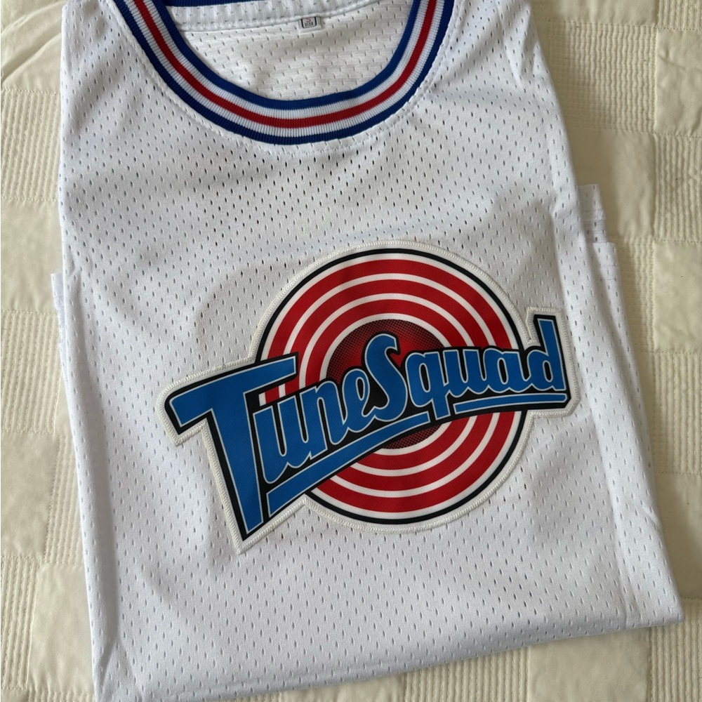White Tune Squad Basketball Jersey (Lola)